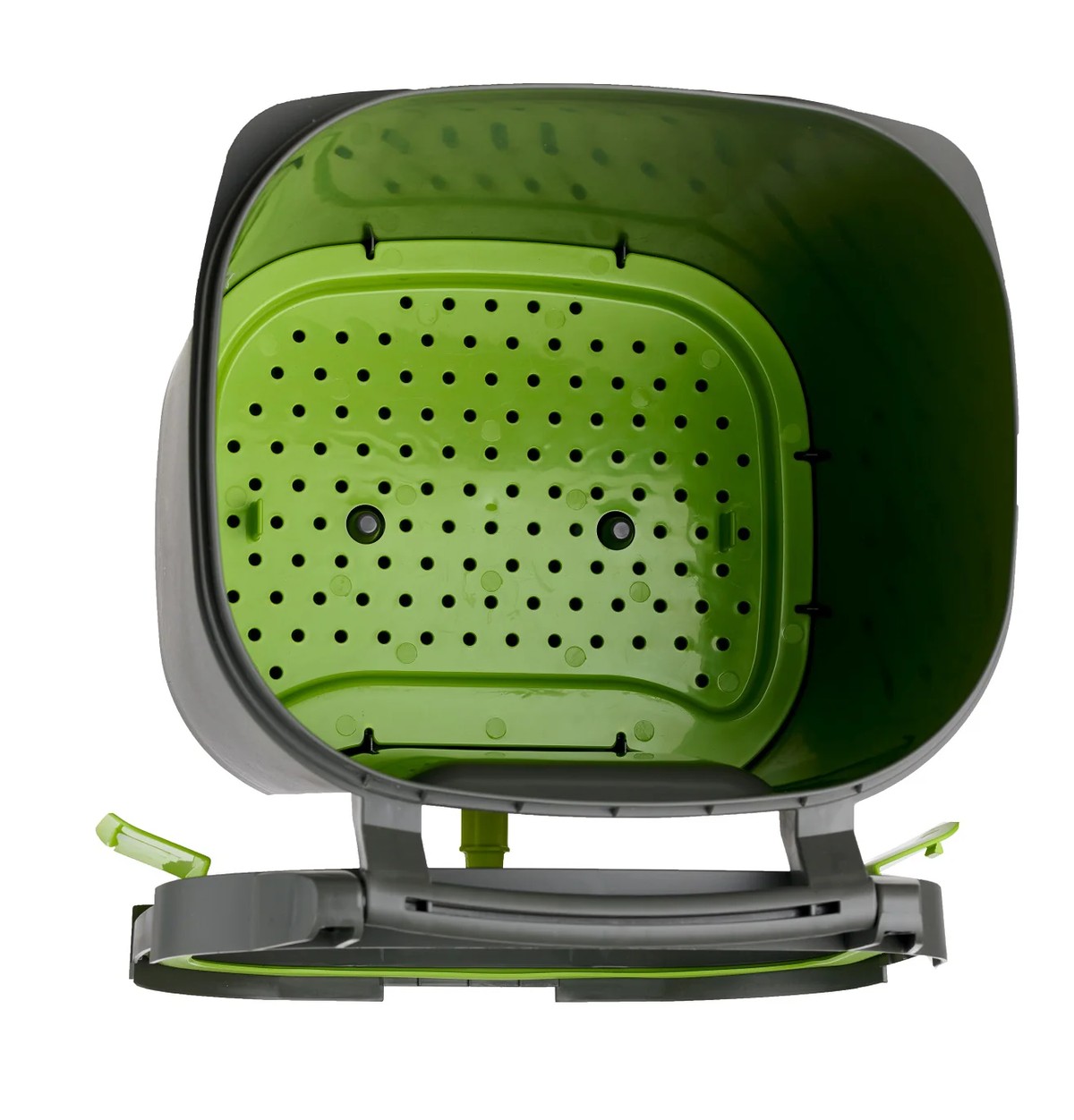 Interior view of the Maze Single Bokashi Bin showing the drainage filter plate