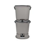 Organko grey twin pack Bokashi bins stacked together
