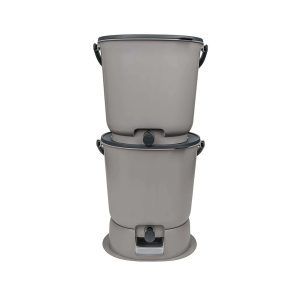 Organko grey twin pack Bokashi bins stacked together